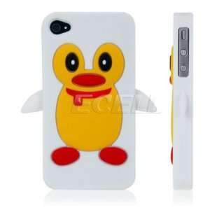  Ecell   WHITE PENGUIN PROTECTIVE SILICONE GEL SKIN CASE 