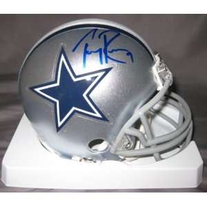 Tony Romo Dallas Cowboys NFL Hand Signed Mini White Football Helmet