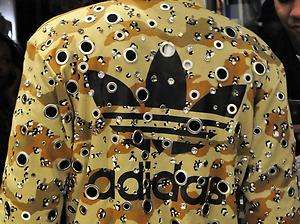 Adidas ObyO Jeremy Scott Military Camo Crystal Hole Track Jacket Size 