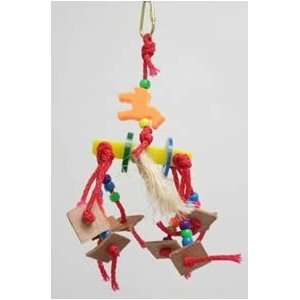Zoo Max DUS392 Tiny Top 8in x 3in Small Bird Toy  Pet 