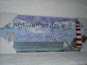 NAUTICAL WOOD SIGN WATER BOAT WALL HANG PLAQUE PICTURE  