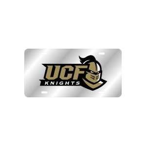 License Plate   UCF KNIGHTS WITH KNIGHT HEAD LOGO SILVER/BLACK/GOLD 