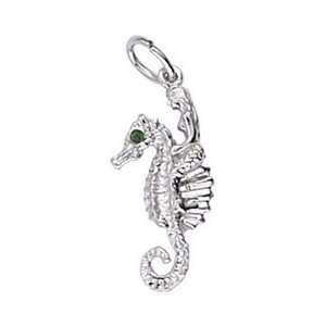   Rembrandt Charms Mermaid on Seahorse Charm, Sterling Silver Jewelry