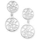 goldia Sterling Silver Polished Double Circle Dangle Post Earrings