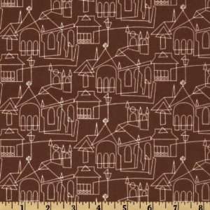 44 Wide Victoria & Albert Churches Brown Fabric By The 