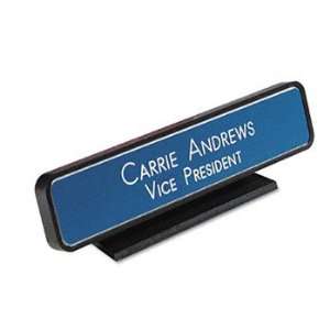   Wall/Desk Sign with Name Insert SIGN,DESK,BASE,BK (Pack of 2) Office