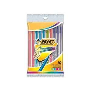  Bic Corporation  Shimmers Stick Pen, Medium Point, 10/PK 