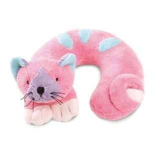 Noodle Head Travel Buddies Multi Colored Cat Neck Pillow in Pink at 