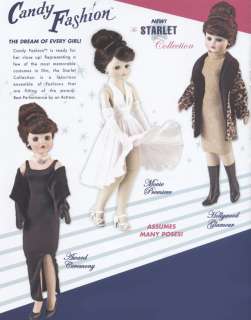 CANDY FASHION The Starlet Collection 18 Vinyl Fashion Doll with 3 