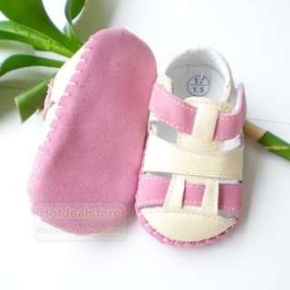 pink and white baby girl leather shoes sandals