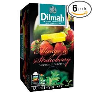 Dilmah Fun Teas,Mango and Strawberry, 20 Teabags, 1.41 Ounce Boxes 