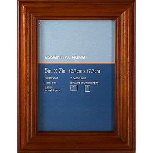 Essential Home Walnut Wood Single Flute 5 X 7 Inch Picture Frame
