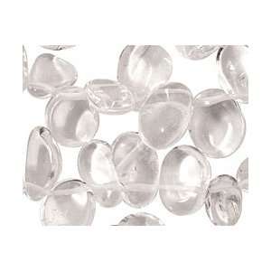  Rock Crystal Beads Flat Polished Pebble Drop 7 10x11 16mm 