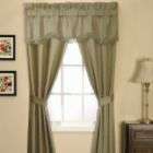 Essential Home Classic Scroll 5 Piece Window Set   Olive
