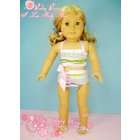   piece Purple Striped Swimsuit Set~ Fits 18 American Girl Dolls