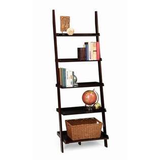 Convenience Concepts American Heritage Ladder Bookshelf in Espresso at 