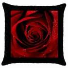   Pillow Case Black of Beautiful Dark Red Rose (Perfect Rose, Flowers