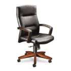 hon 5000 high back adjustable leather chair cherry