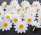 100pcs White Silk Gerbera Daisy Flower Head Wedding Party Decoration 1 