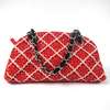 Authentic Celeb Chanel Red Patent Leather Classic Shoulder Bag  