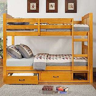 Twin Bunk Bed with storage drawer in Black  Oxford Creek For the Home 