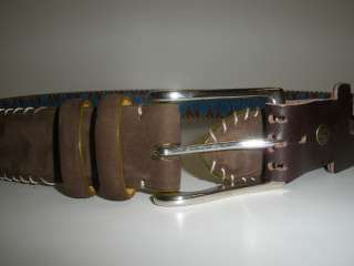 NWOT New ROBERT GRAHAM belt, HOOPLE, brown, 34, $128  