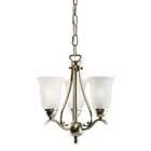   Lighting 1731NI 3 Light Dover Pendalette Chandelier, Brushed Nickel