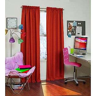 Kids Twill Energy Saving Blackout Window Panel, Red  Eclipse Curtains 