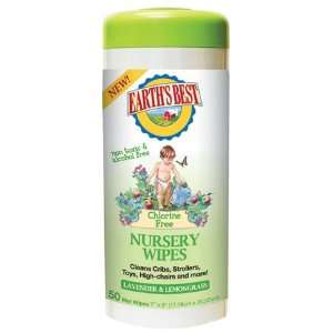 Earths Best Baby Care Nursery Wipes Lavender and Lemongrass 50 count