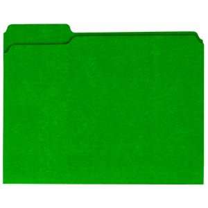 Globe Weis File Folders, 1/3 Cut, Single Ply Tab, Letter Size, Green 