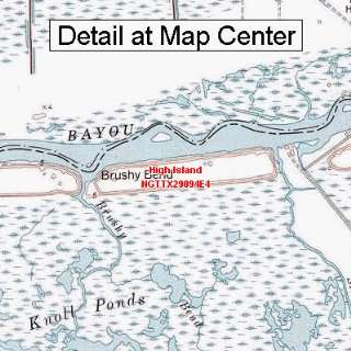  USGS Topographic Quadrangle Map   High Island, Texas 