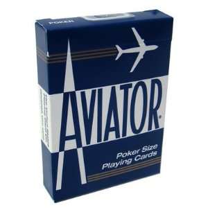  Deck Aviator Playing Cards Poker Size Regular Index Plastic Coated 