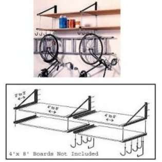 Artkan Wall Mounted Shelving Hardware For 2 Levels   Steel   8L x 2W 