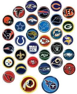 NFL FOOTBALL PIN PINS BUTTON HAT 32 TEAM LOGO NEW HOT  