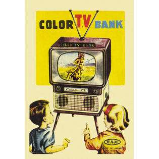 Buyenlarge Color TV Bank 28x42 Giclee on Canvas 