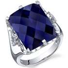 Oravo Royal Marvel 16.00 Carats Radiant Cut Blue Sapphire Ring in 