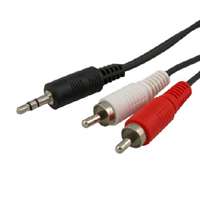 FT 3.5mm Male Plug to 2 RCA Male Stereo Audio Cable  