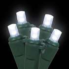 Sienna Set of 60 Cool White LED Wide Angle Christmas Lights   Green 