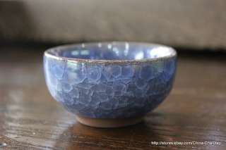 Ice Crack Gongfu Tea Porcelain Tea Cup 50ml (Blue)  