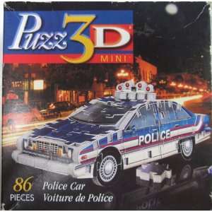  PUZZ 3D Mini Police Car 86 Pieces Toys & Games
