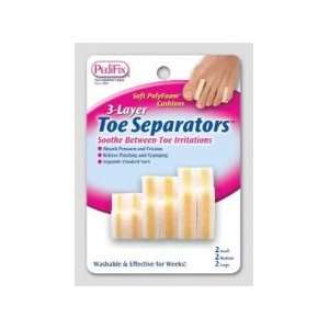  3 Layer Toe Separators (Pk/6 2 Sm 2 Md 2 Lg)(P280) Health 