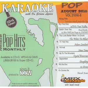    Pop Hits Monthly Pop   August 2010 Karaoke CDG Musical Instruments