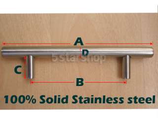   Solid Stainless Steel Kitchen Cabinet T Pull Handle Hardware  