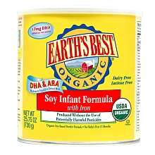 Earths Best Organic Soy Infant Formula with DHA & ARA   Hain 
