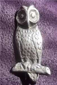 Vintage Sterling Silver Owl Pin Brooch  