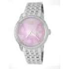   Womens 1858DIA_PNKMIOP_PINKNUM Diamond Accented Mother of Pearl Watch