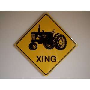  Tractor Xing diamond shaped metal sign