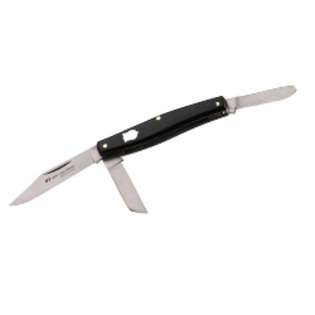 TaylorsEye Eye Stockmans 3 Blade Pocket Knife Black Handle 4 Inch 
