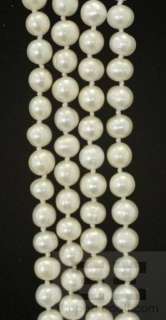 Designer 100 Long White Freshwater Pearl Necklace NEW  