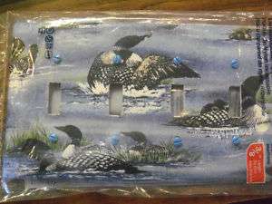 Loon Wallplate Quadruple Light Switch Cover   New  